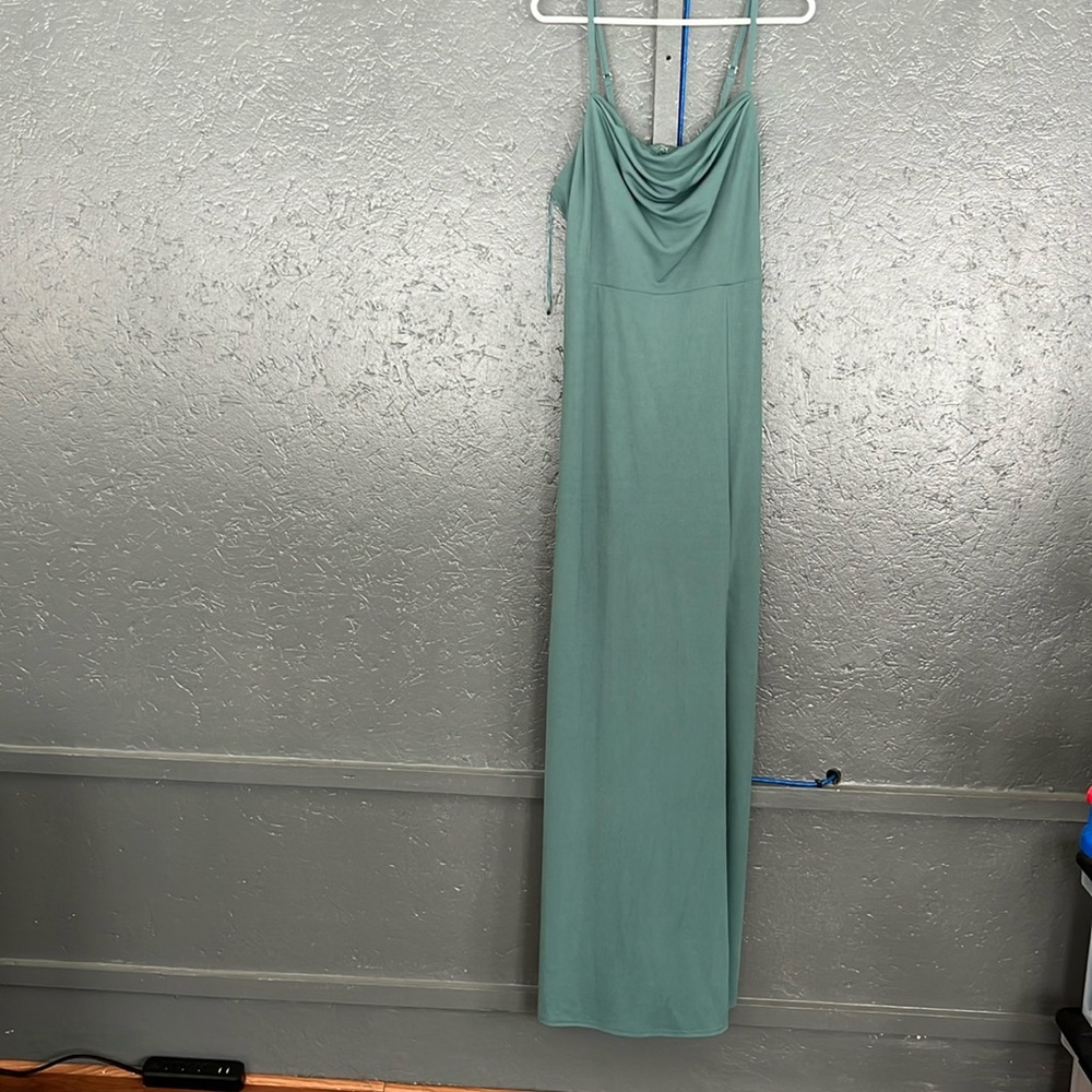 Birdy Grey Ash Crepe Dress in color Sea Glass Sz XL - Picture 4 of 16